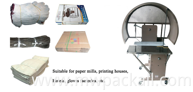 PE semi automatic box making packing belt carton tying bundle strapping machine